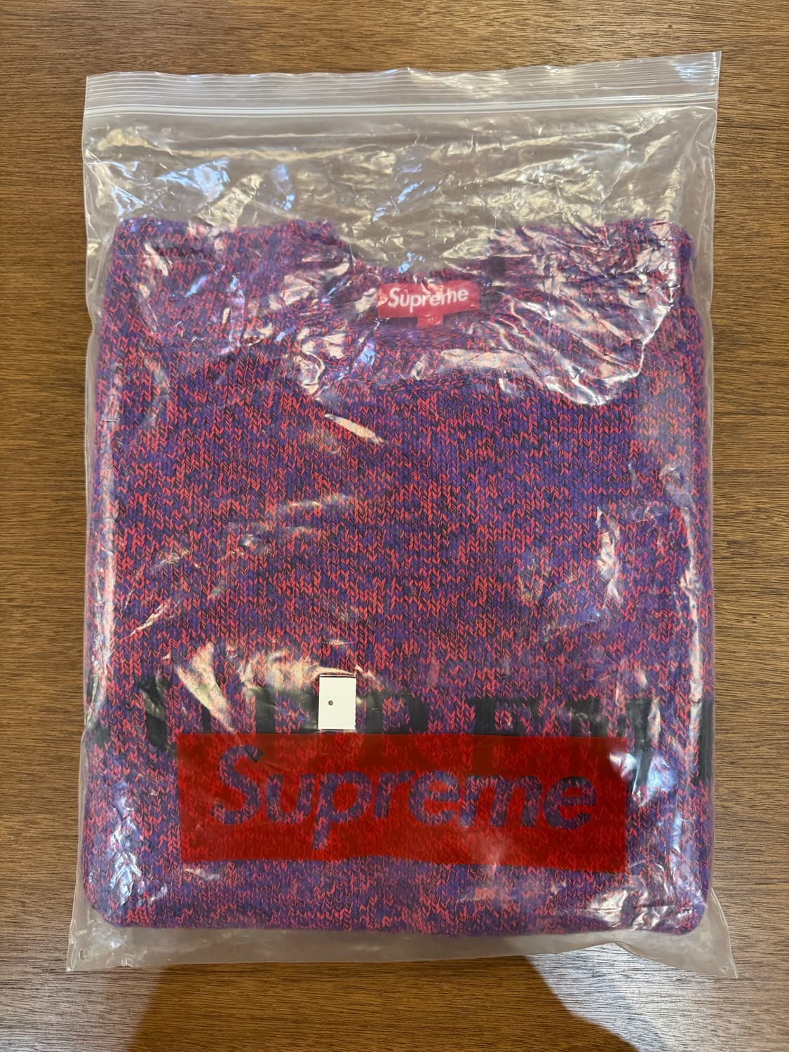 [XL] 슈프림 콘트라스트 로고 스웨터 레드 멜란지 - 25SS 상품이미지5