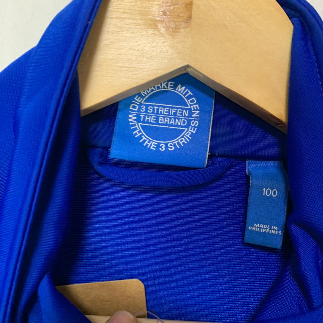 아디다스 파랑/민트 삼선 트랙탑 파이어버드 져지 빈티지 100 상품이미지4