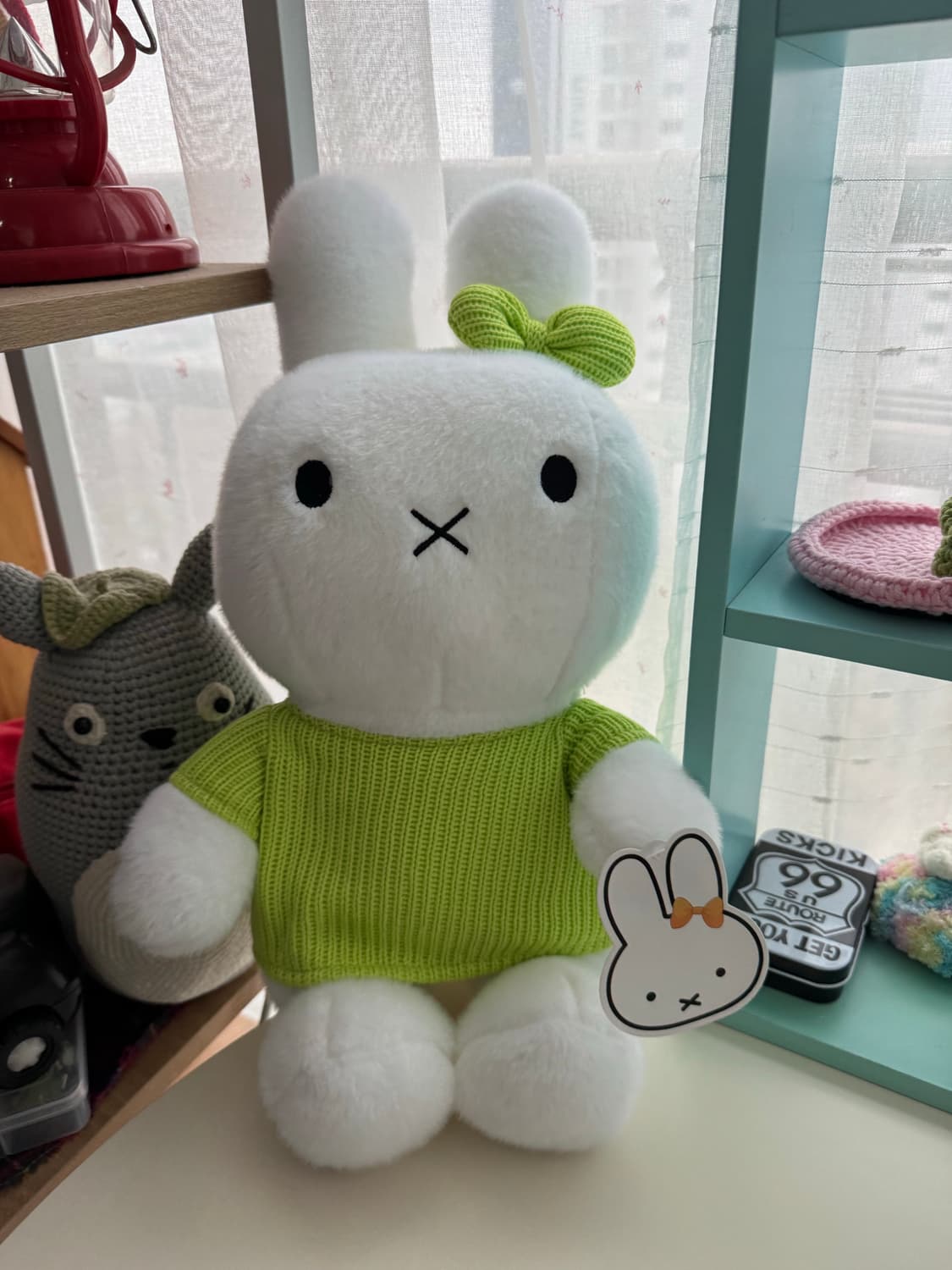 중대형 48cm 미피 멜라니 토끼 인형 그린 니트 땍있음 상품이미지7