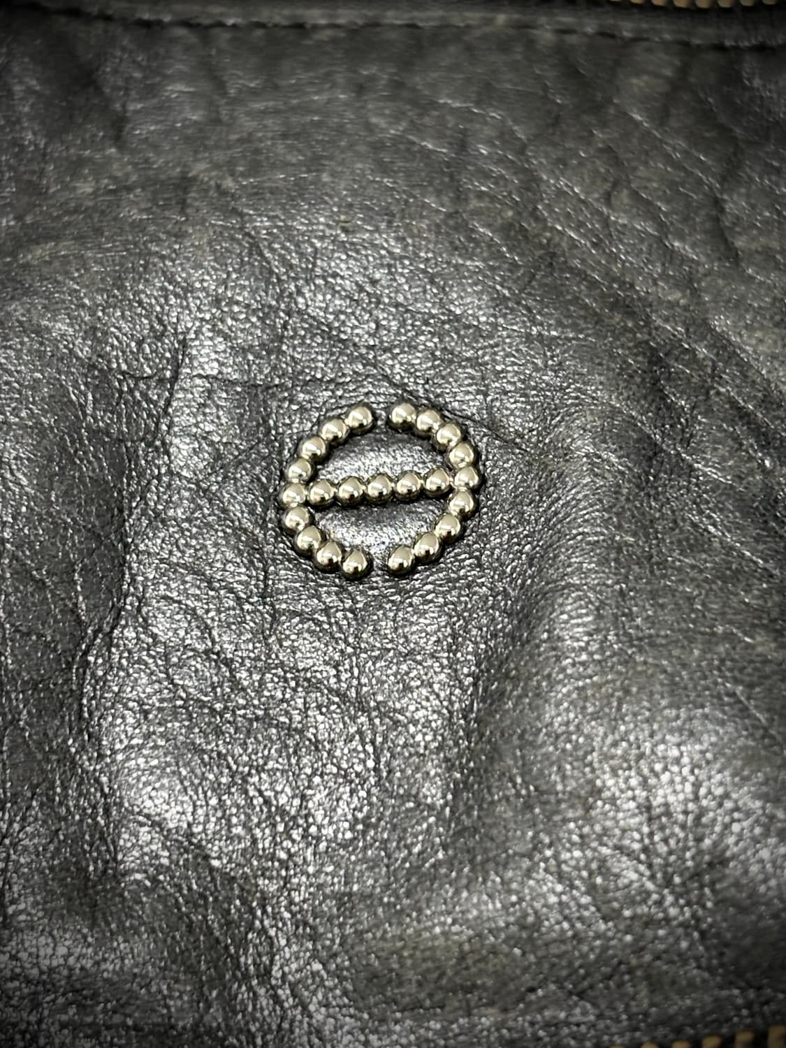 [Minimal Y2K] Cubic Logo Detail Leather  상품이미지3