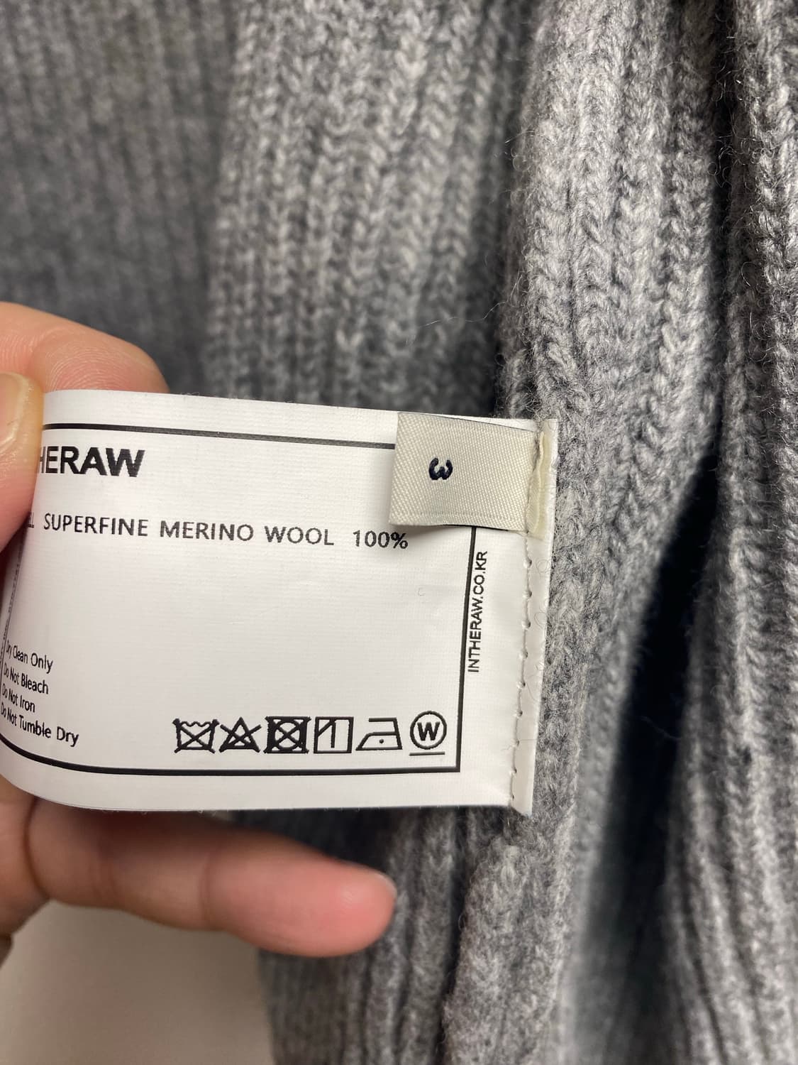 인더로우 풀집업 라이트 그레이 3사이즈 상품이미지3