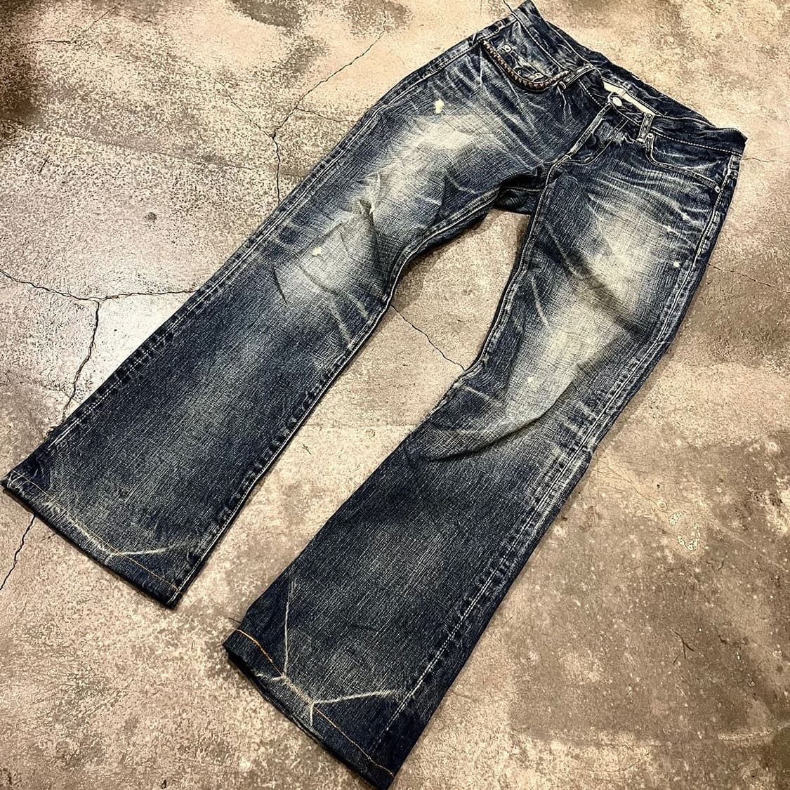 히스테릭 글래머 부츠컷 워싱 데님 진 상품이미지1