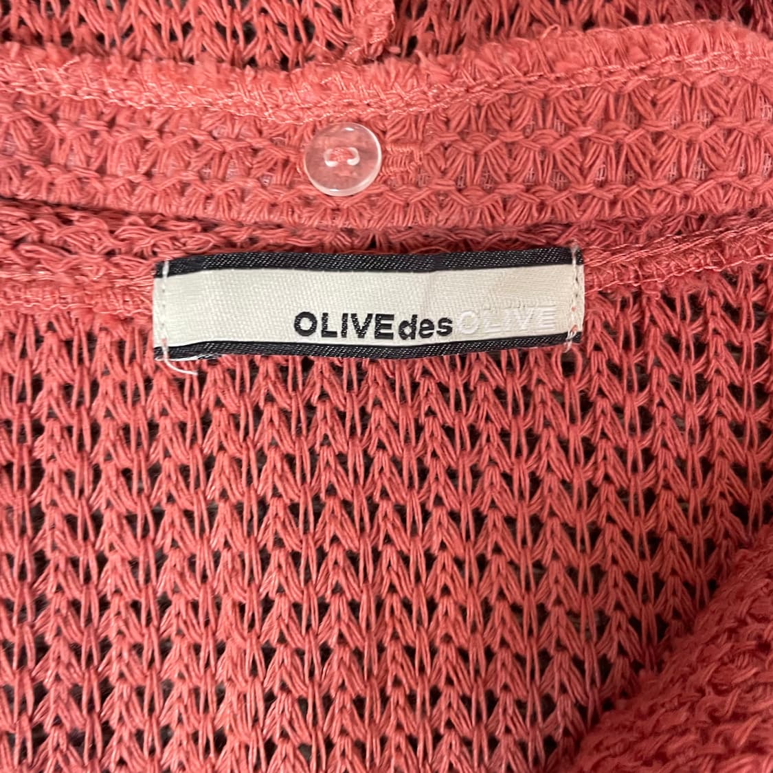 올리브 데 올리브 레이스 프릴 오렌지 니트 숏가디건 상품이미지4