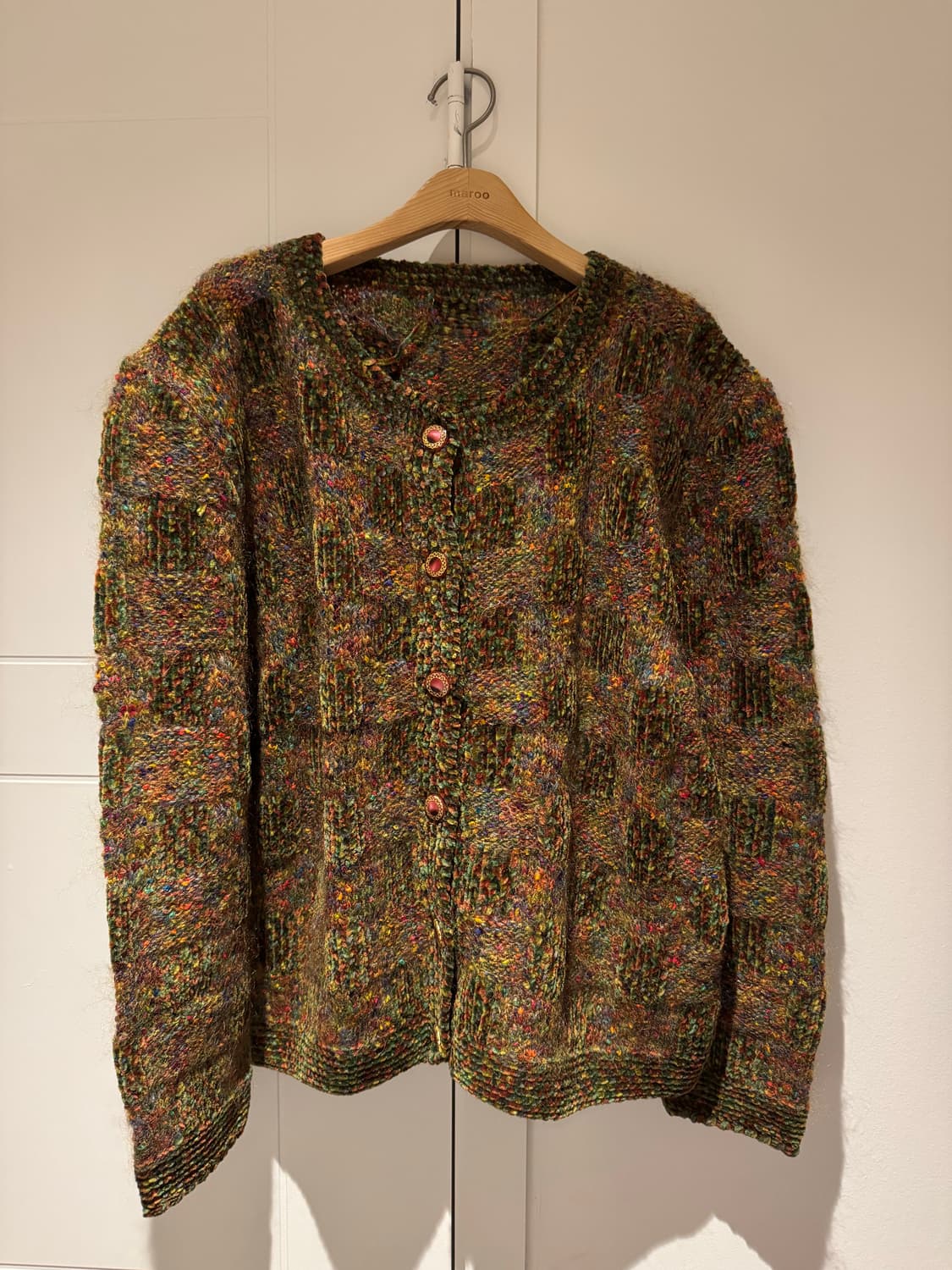 빈티지 체크니트자켓 상품이미지2