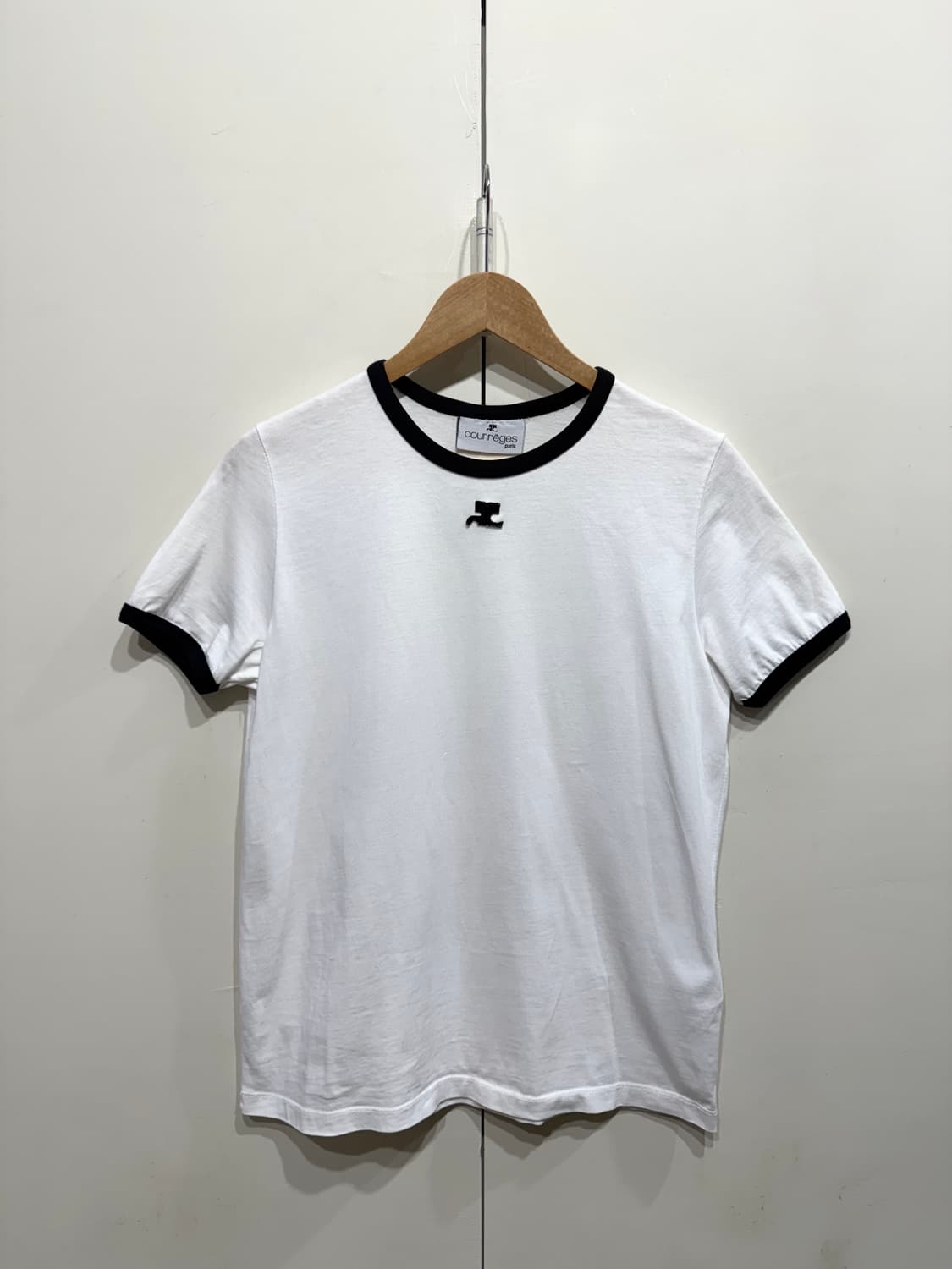 Courreges 꾸레쥬 콘스라스트 반팔 티셔츠 상품이미지1