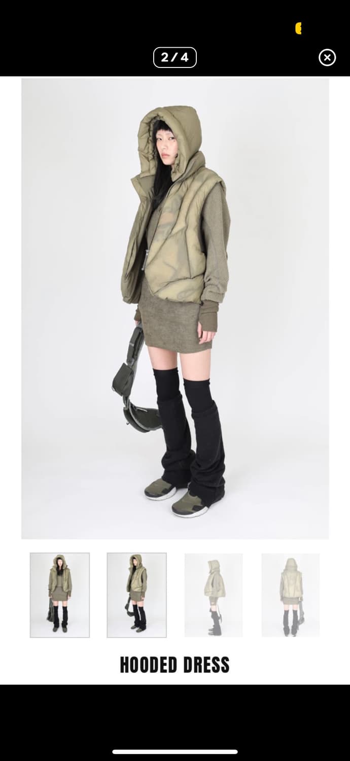 혜인서 패딩후드 원피스 블랙 상품이미지2