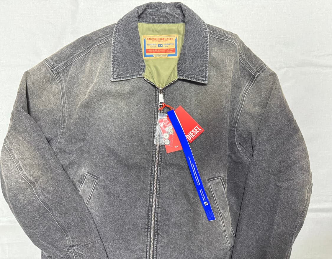 <새 상품>디젤 D 스타크 S 재킷  / 워시드 블랙 색상 / XL사이즈 상품이미지2