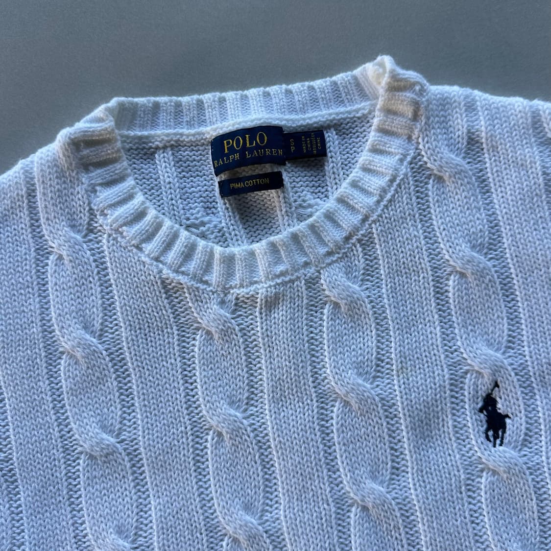 [S]폴로 랄프로렌 꽈배기 반팔 니트 스웨터 상품이미지6