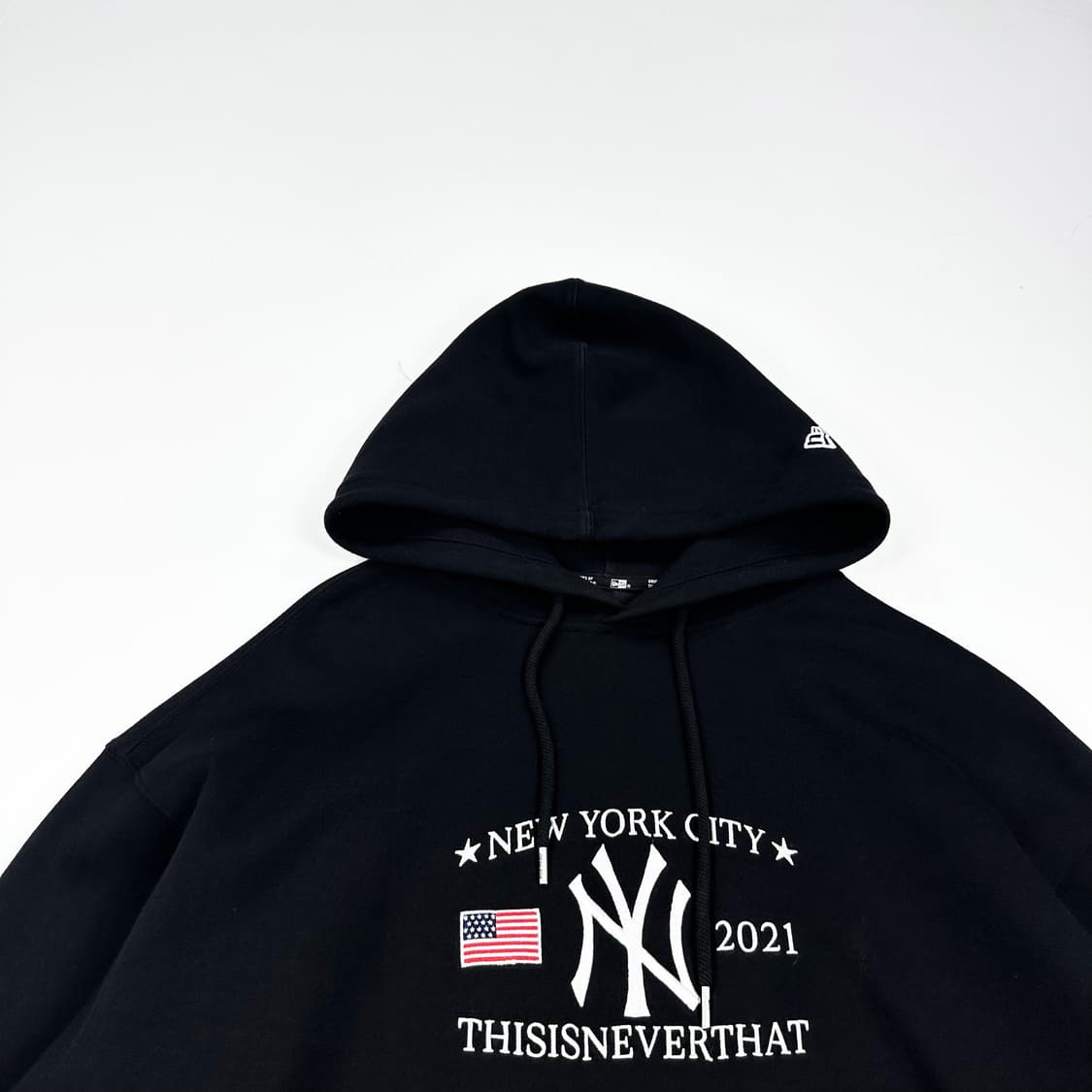 뉴에라 x 디네댓 뉴욕 양키스 박시핏 후드티 블랙 XL 상품이미지2