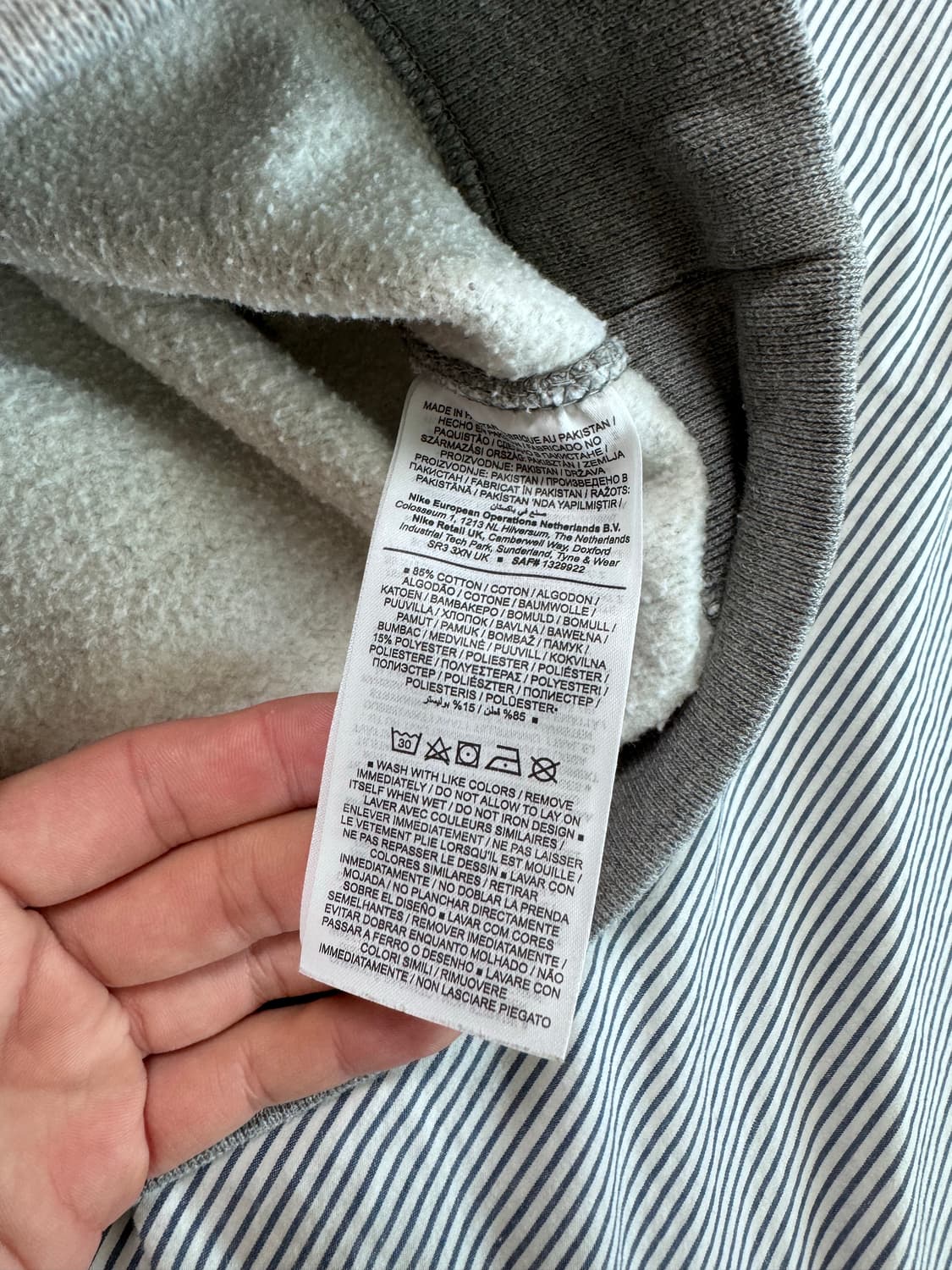 (SS급) 나이키 x 스투시 NRG RA 풀오버 후드 다크 그레이 헤더 상품이미지9