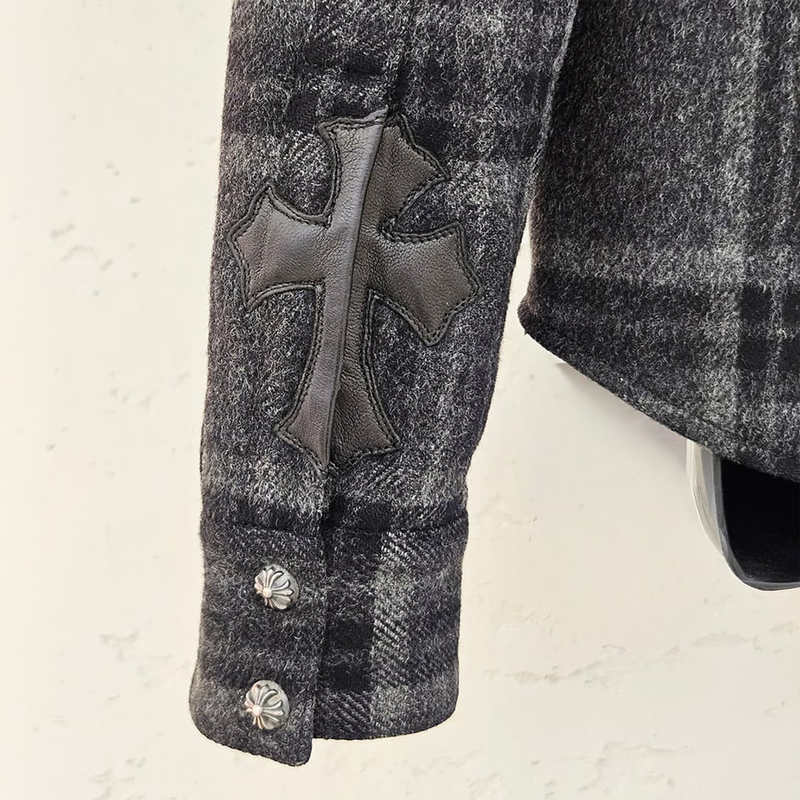 [S] 크롬하츠 플란넬 내피 레더패치 자켓 B1213C156 상품이미지5