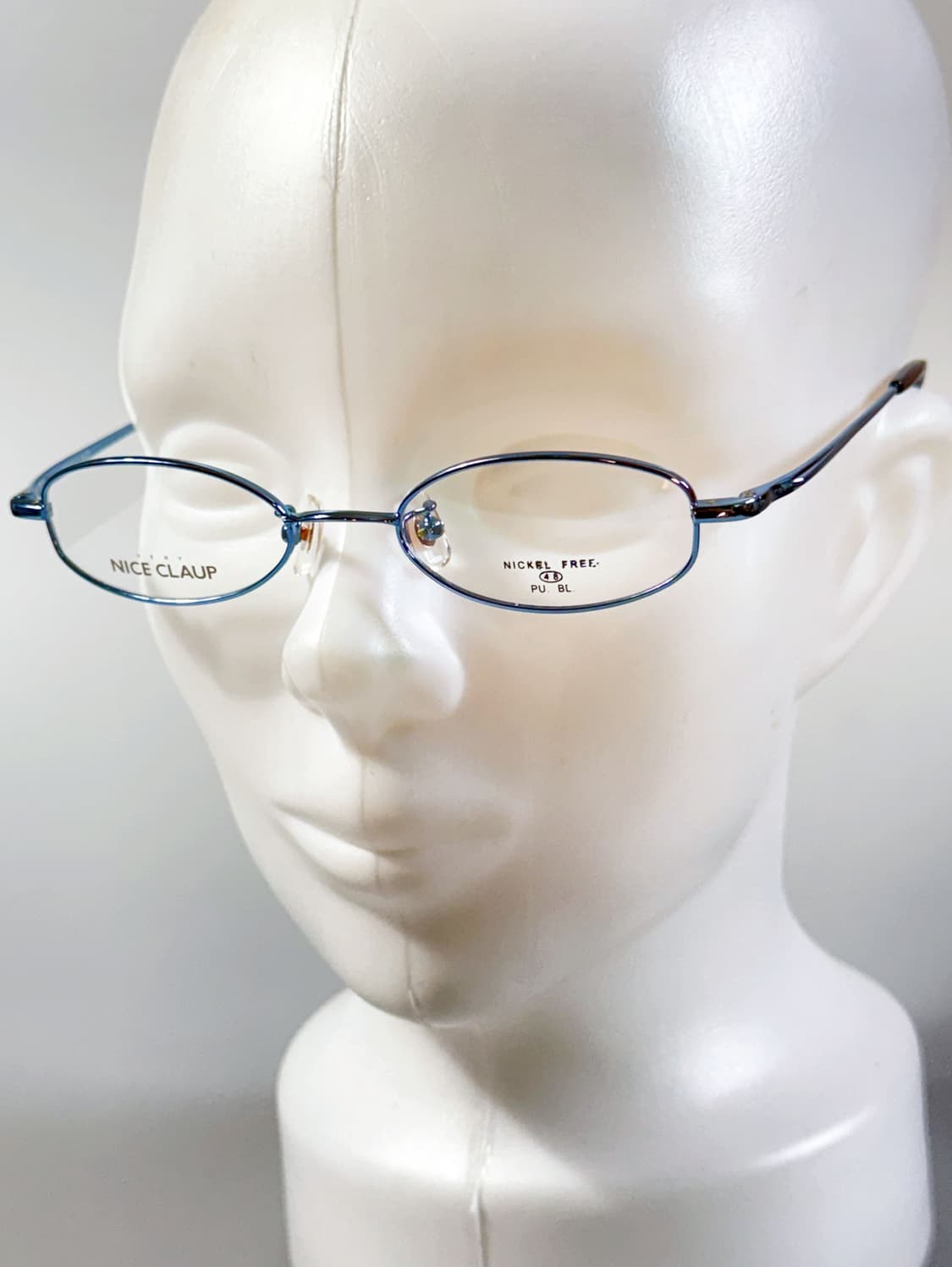 NICE CLAUP 나이스 클랍 블루메탈 슬림 오벌 프레임 빈티지 안경 상품이미지8
