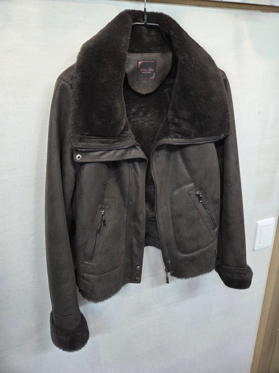 시티 지 city gee 안감퍼 무스탕 자켓 77 상품이미지5