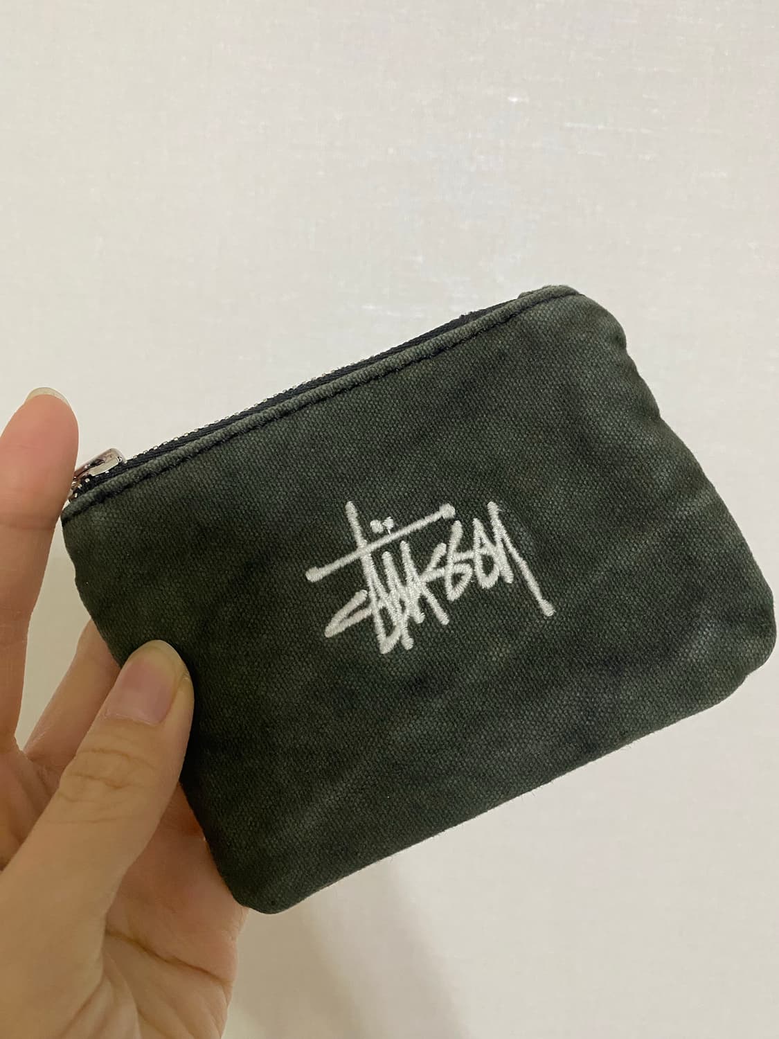 스투시 캔버스 코인 파우치 워시드 블랙 상품이미지1