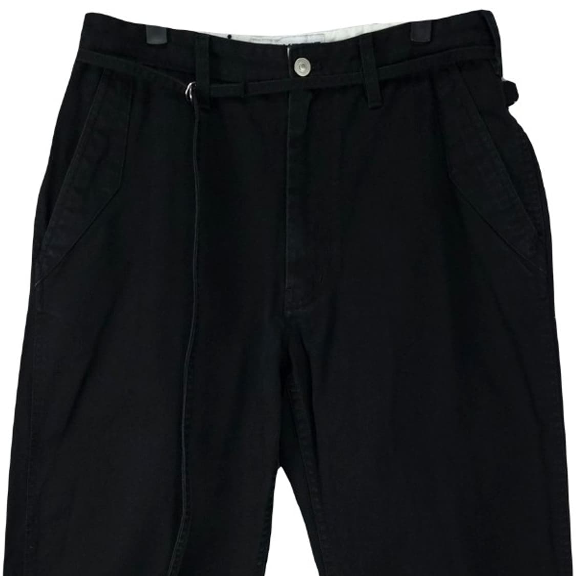 [예스아이씨] 벨티드 루주 테이퍼드 코튼 팬츠 블랙 M19196 상품이미지4