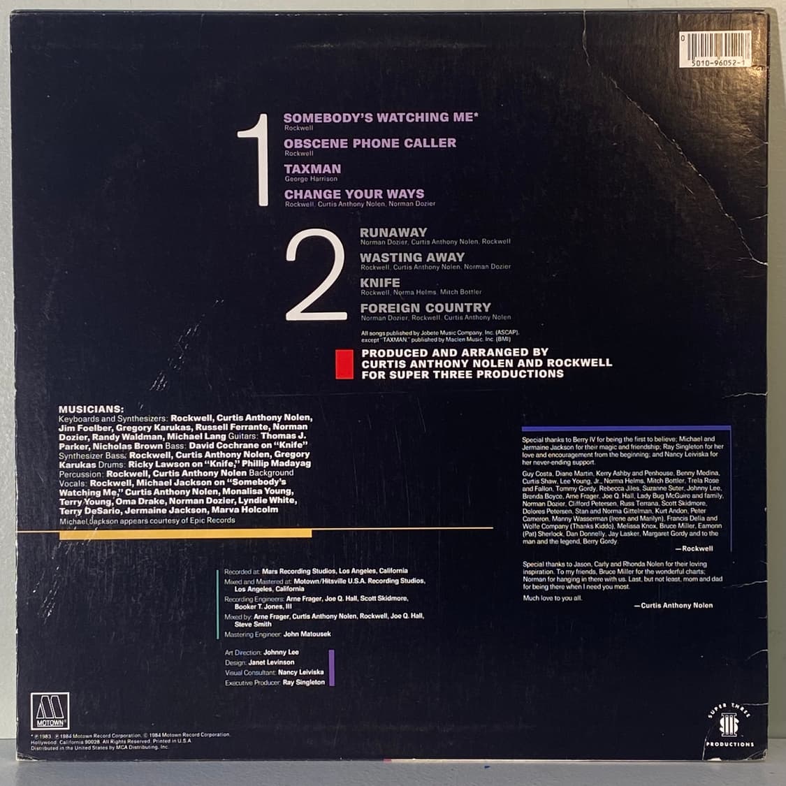 (중고LP-신스/훵크) Rockwell -Somebody's 상품이미지2