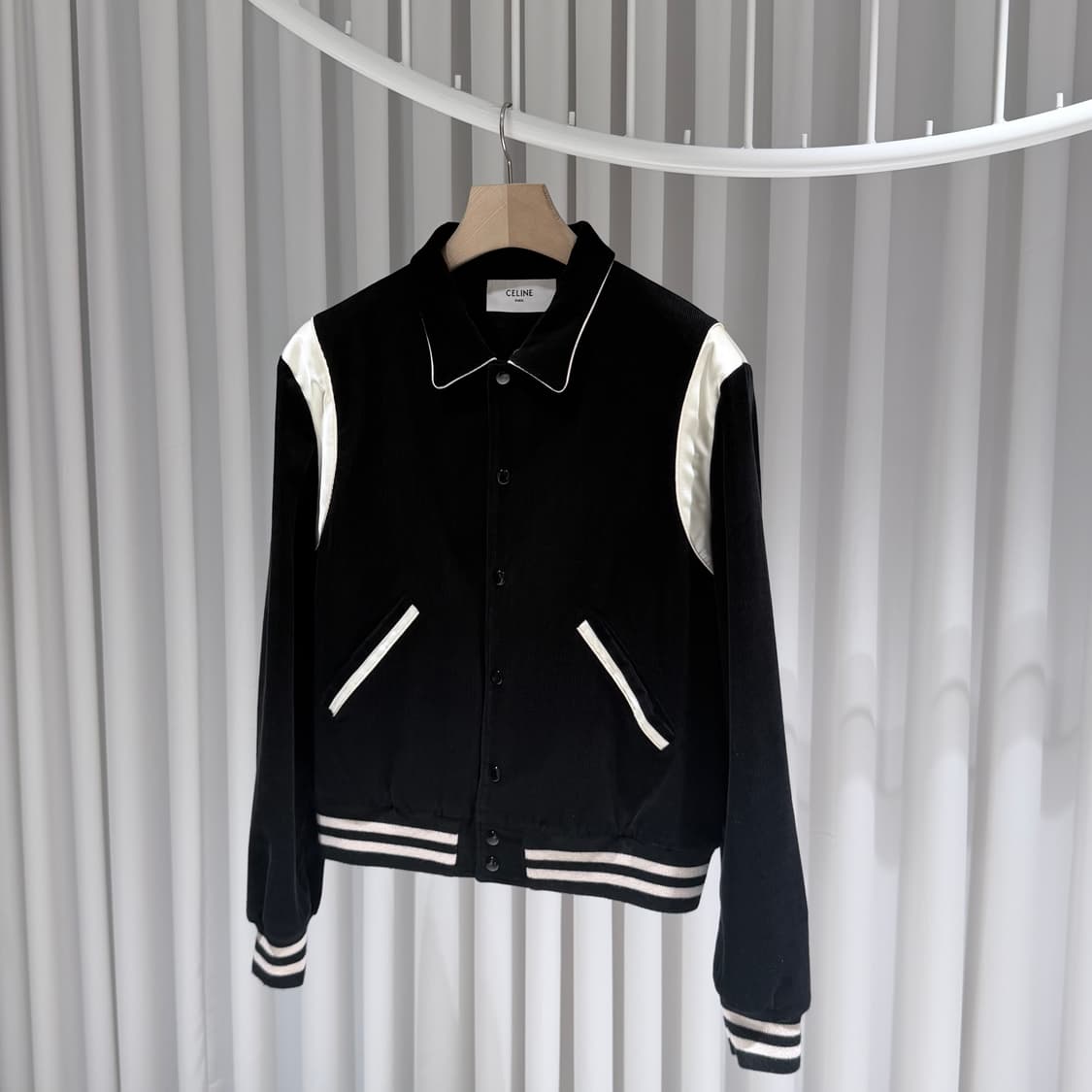 54 / 셀린느 코듀로이 블랙 테디 자켓 상품이미지2