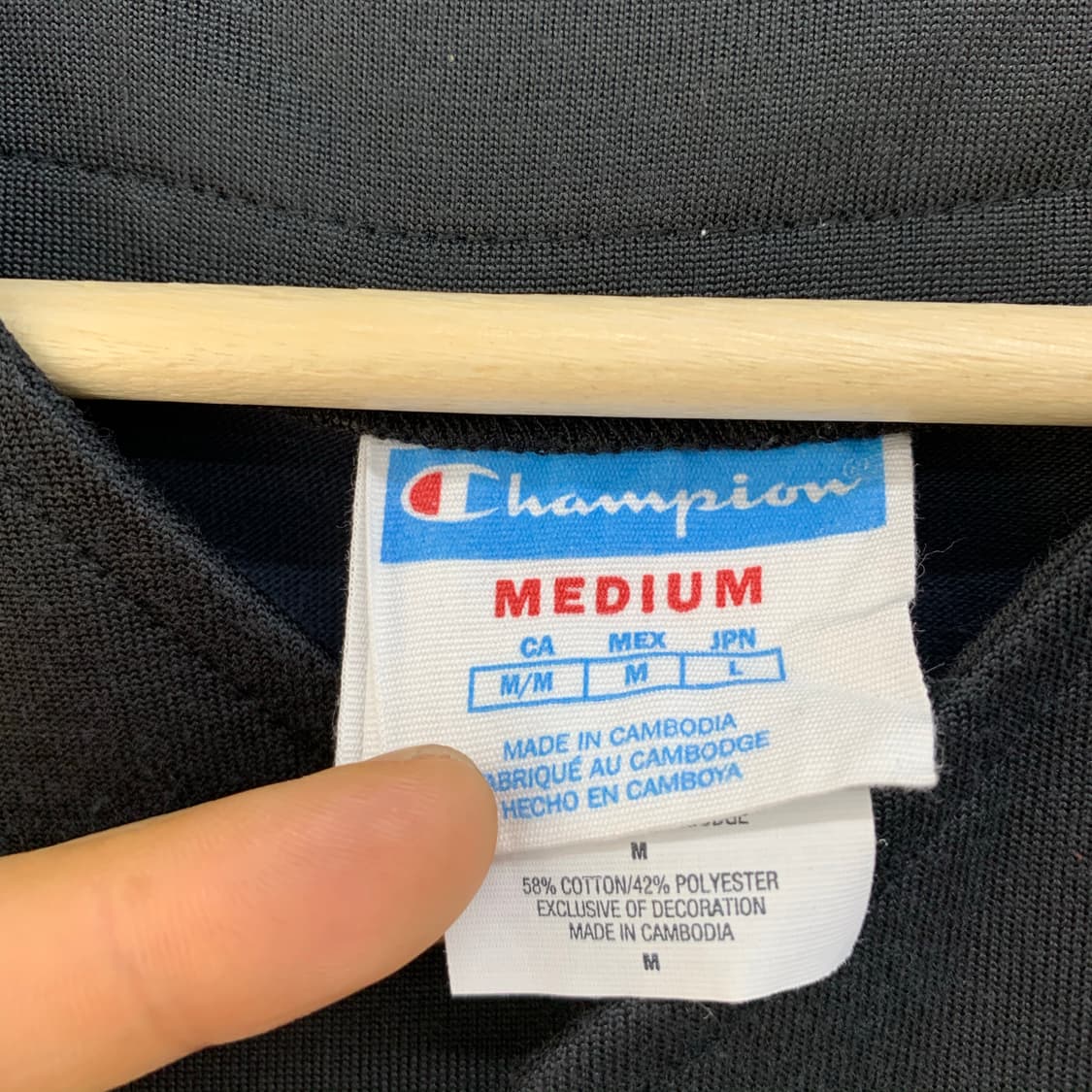챔피언 베이스 볼 블랙 하프 져지 상품이미지6