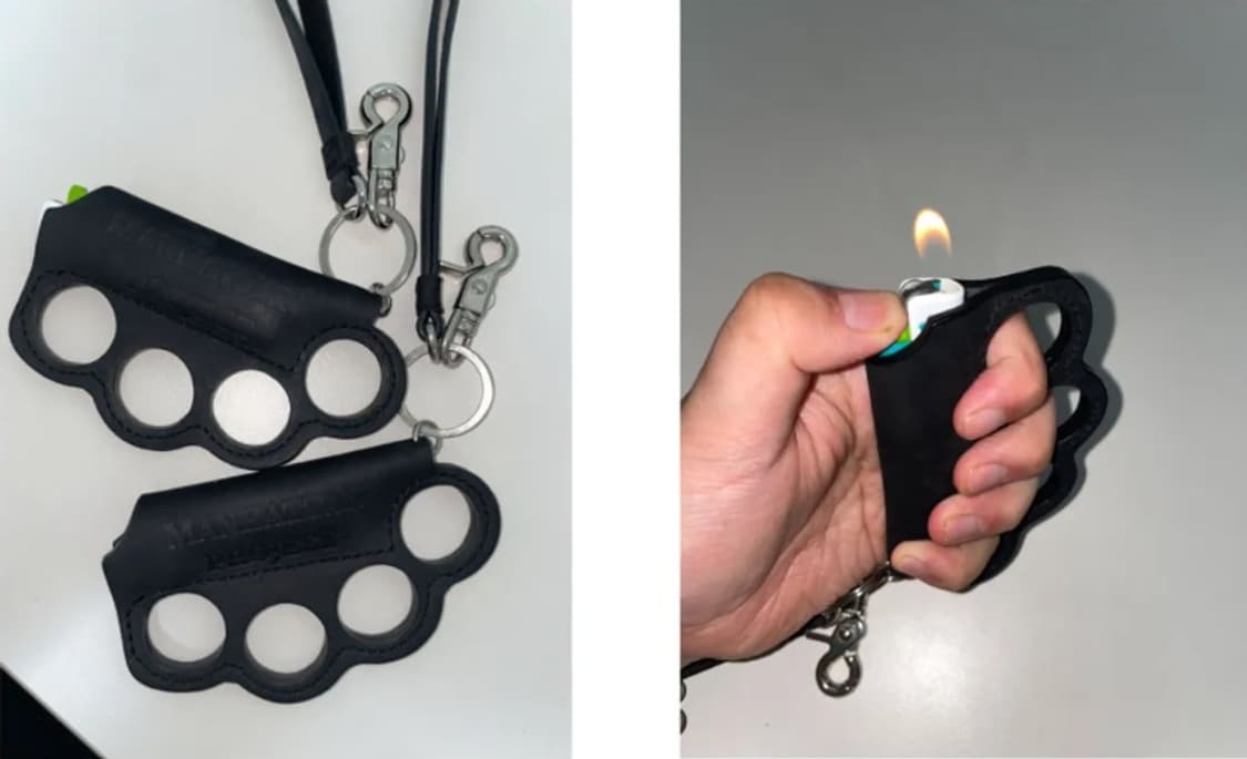 맨허튼프로젝트 리얼레더 소가죽 너클 라이터 스트랩 키링 상품이미지5