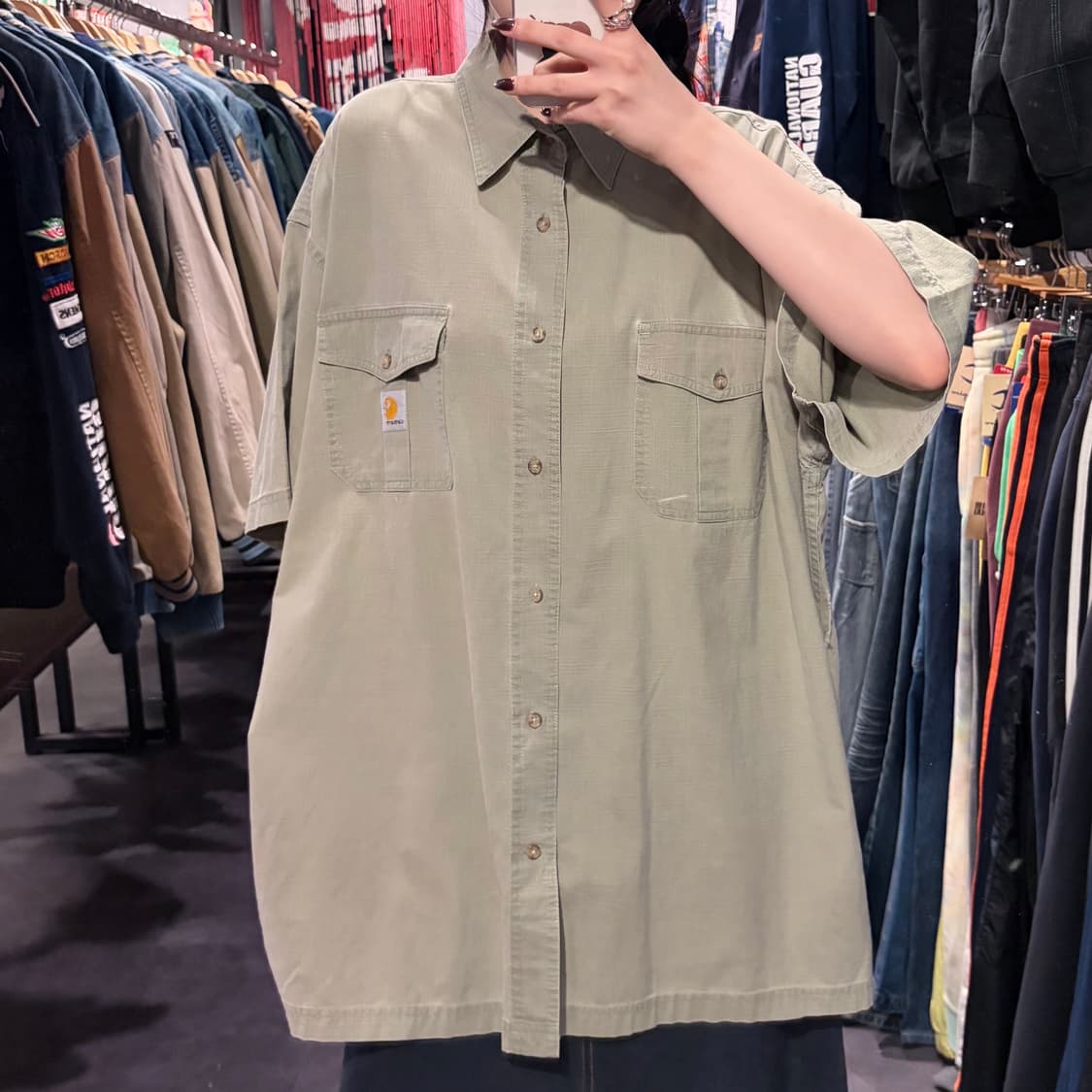 [IM] Carhartt 칼하트 반팔 셔츠 연카키 상품이미지4