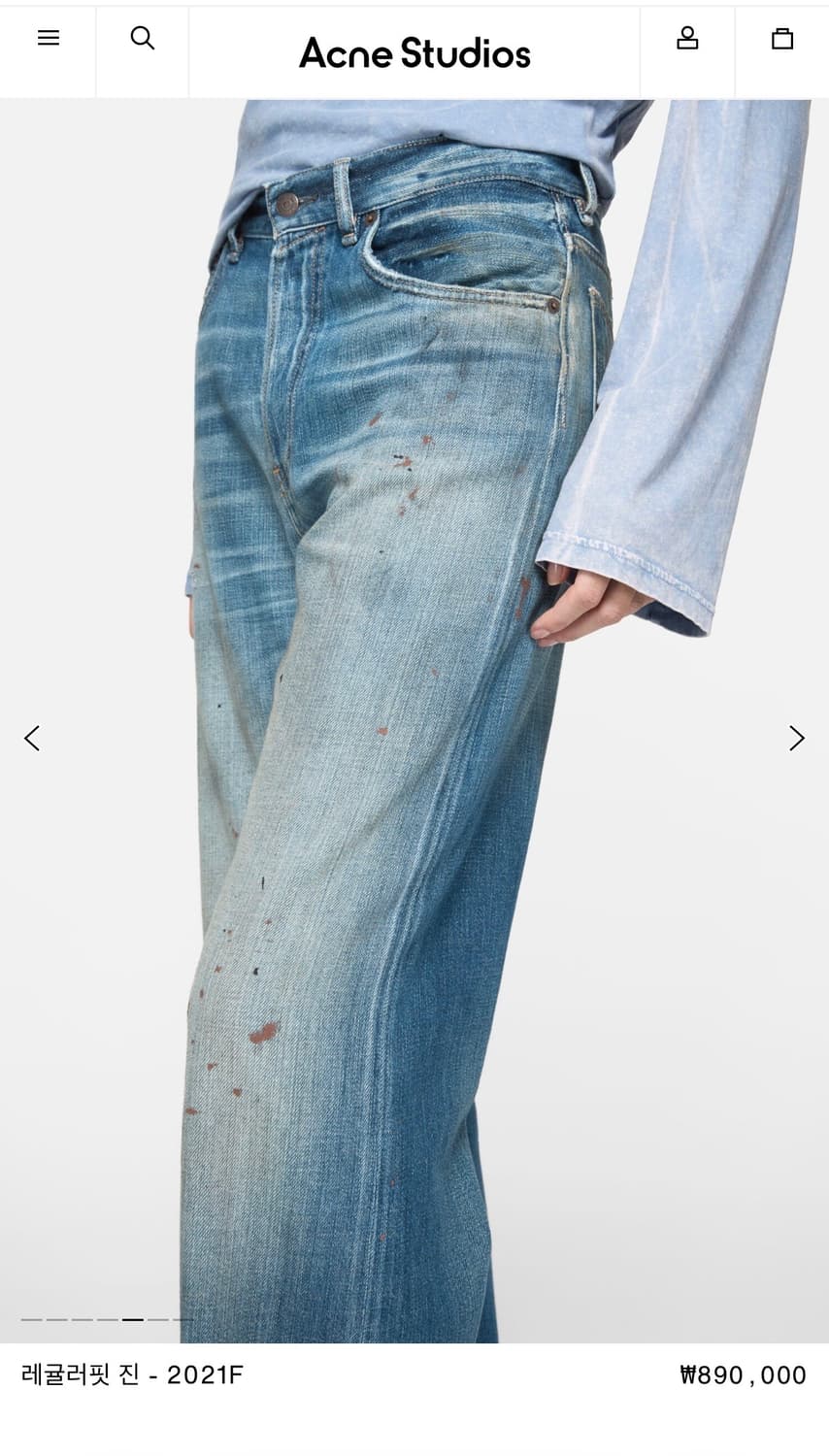 아크네스튜디오 데님 2021F mid blue 상품이미지4