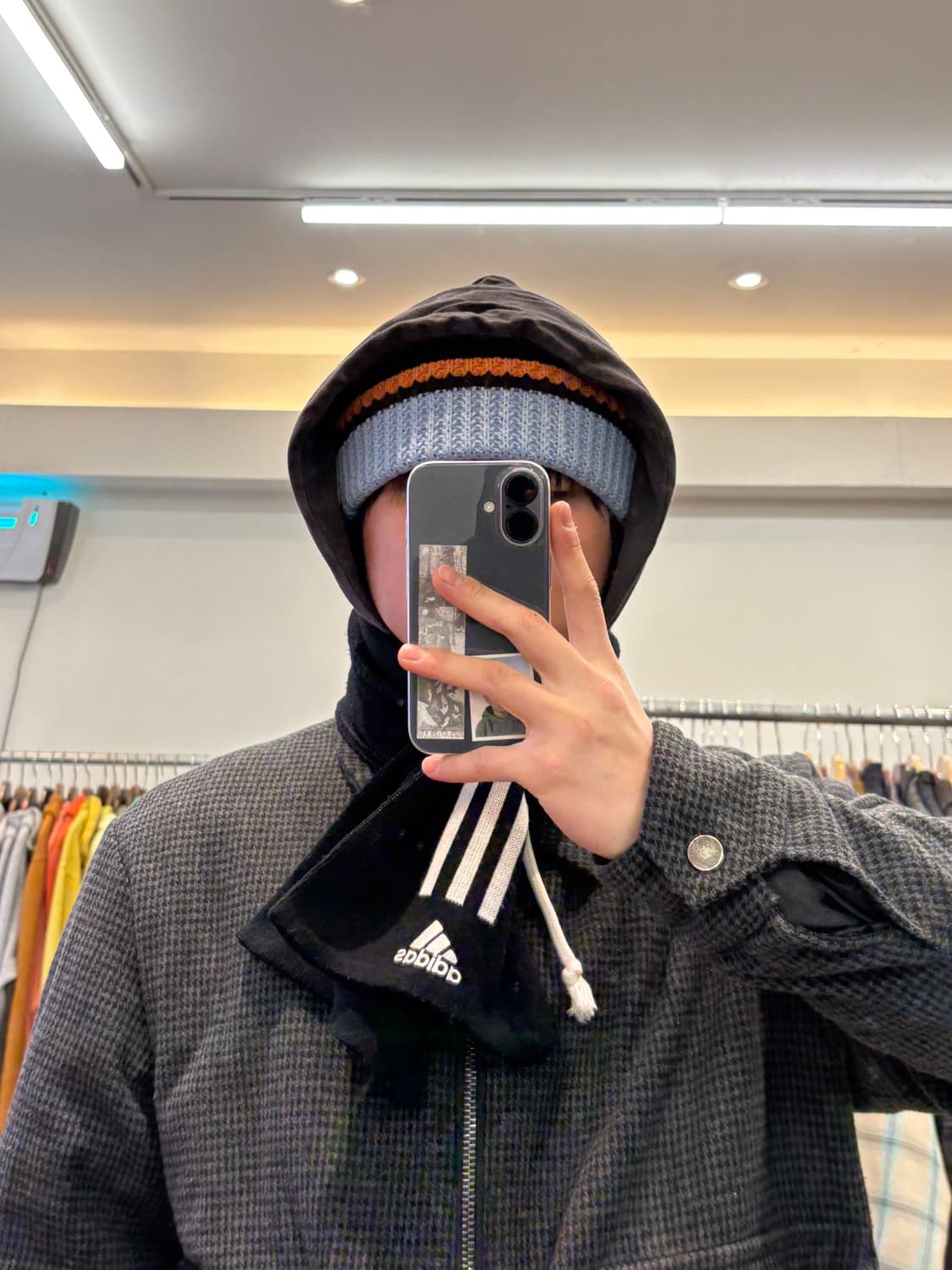 아디다스 삼선 니트 머플러 상품이미지7
