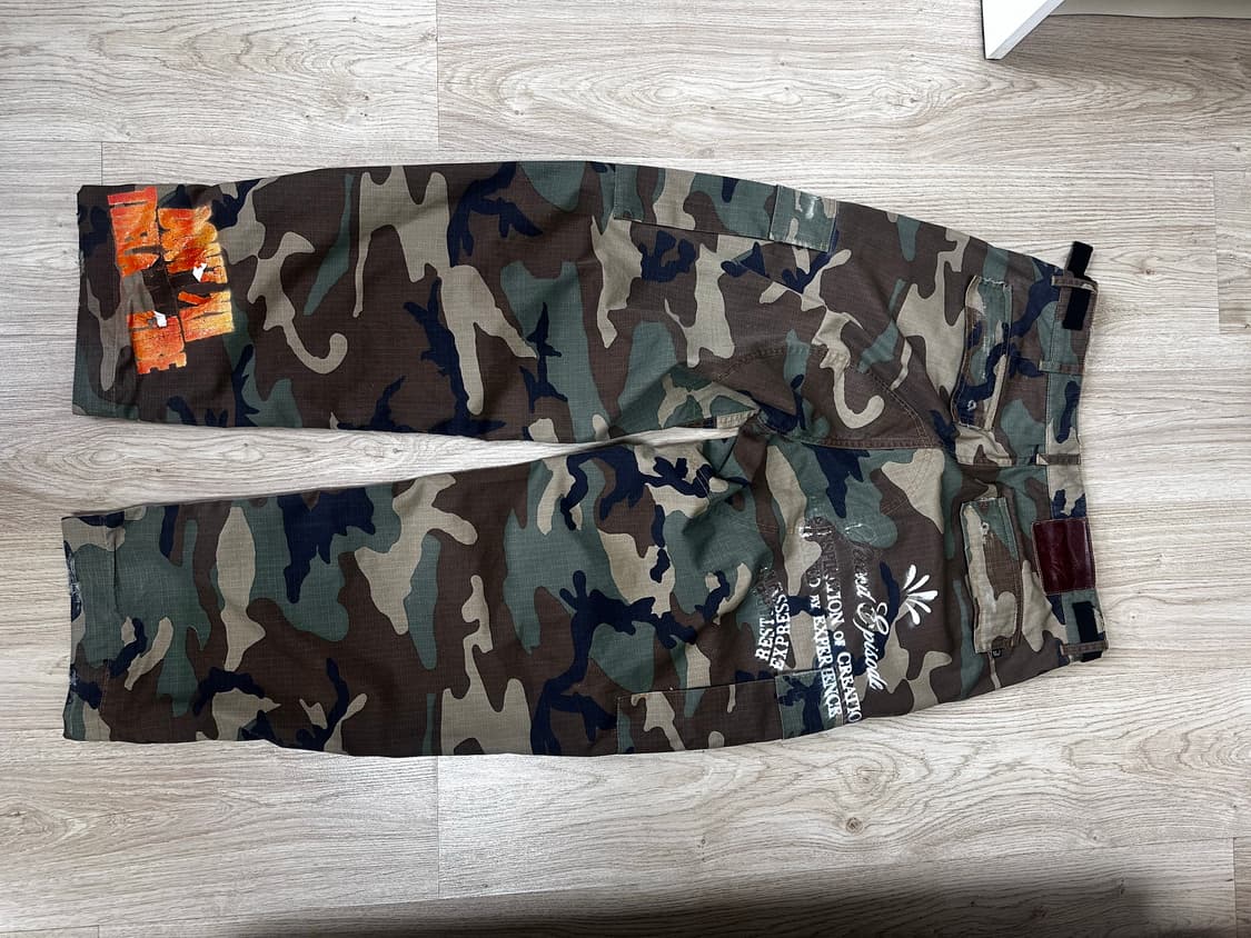 게더레이지 믹스 프린티드 카모플라주 카고 팬츠 상품이미지2