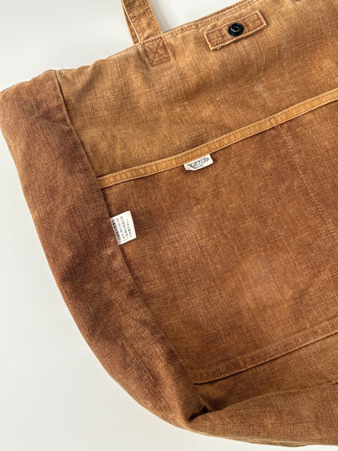 western denim tote bag (washed camel)  상품이미지8