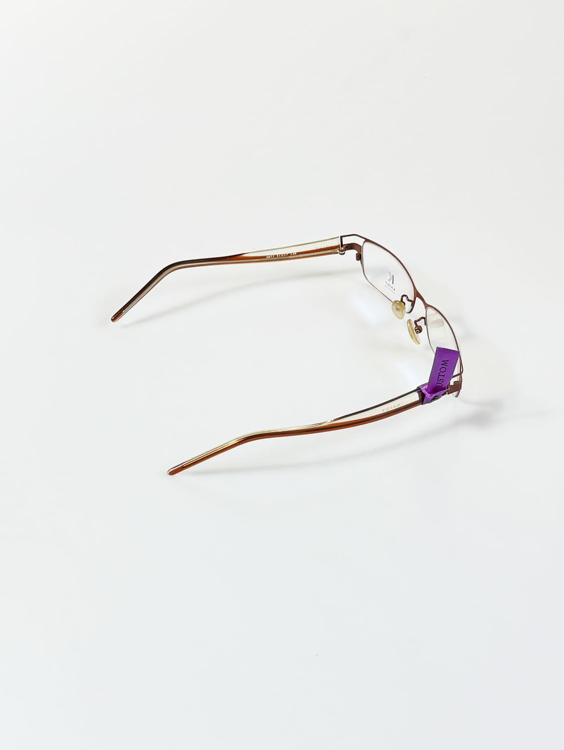 KAIST 브라운 티타늄 슬림 스퀘어 프레임 빈티지 안경 상품이미지5