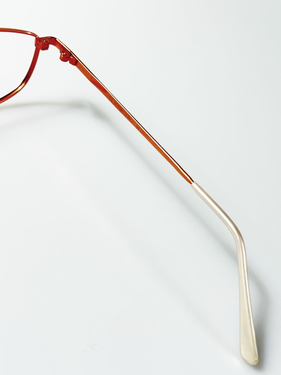 90s HI-TEEN 오렌지 메탈 슬림 오벌 프레임 빈티지 안경 상품이미지6
