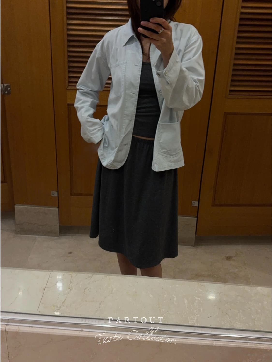 파크투 Essential Binding Top, skirts 챠콜 상품이미지3