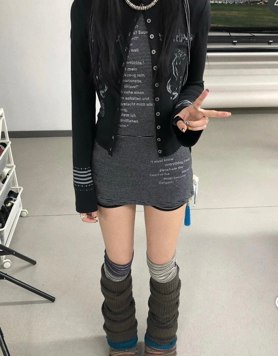 Achihara 아치하라 테스트메커니즘 반팔 원피스 상품이미지1