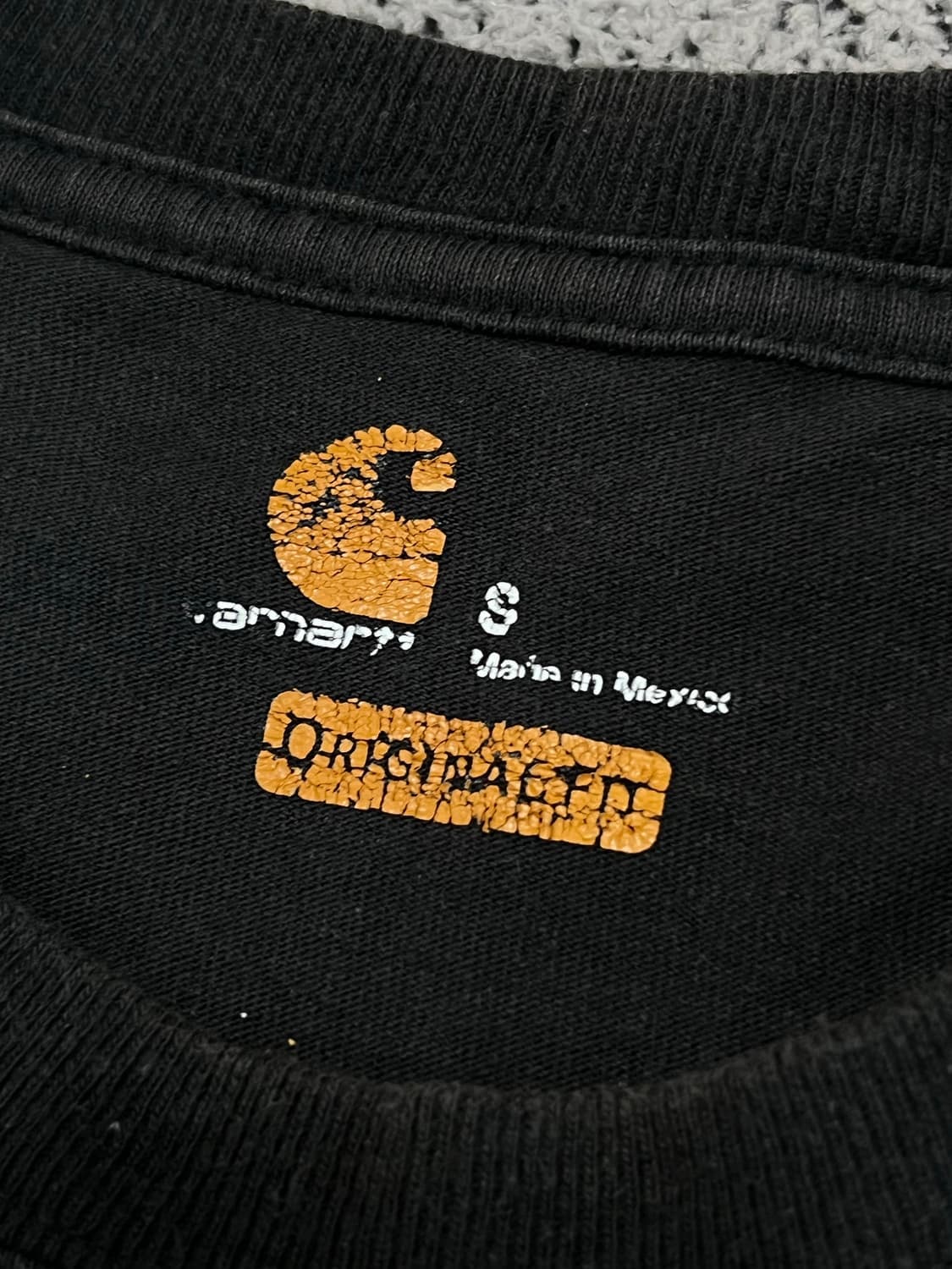 (S) 칼하트 오리지널핏 차콜 반팔 상품이미지3