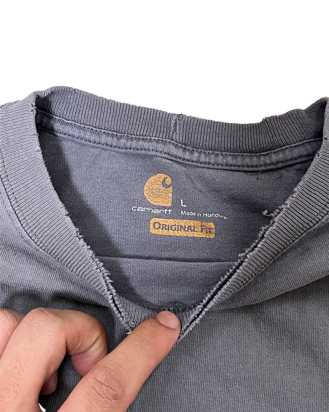 Thrashed Carhartt Longsleeve (Gray, L)

 상품이미지4