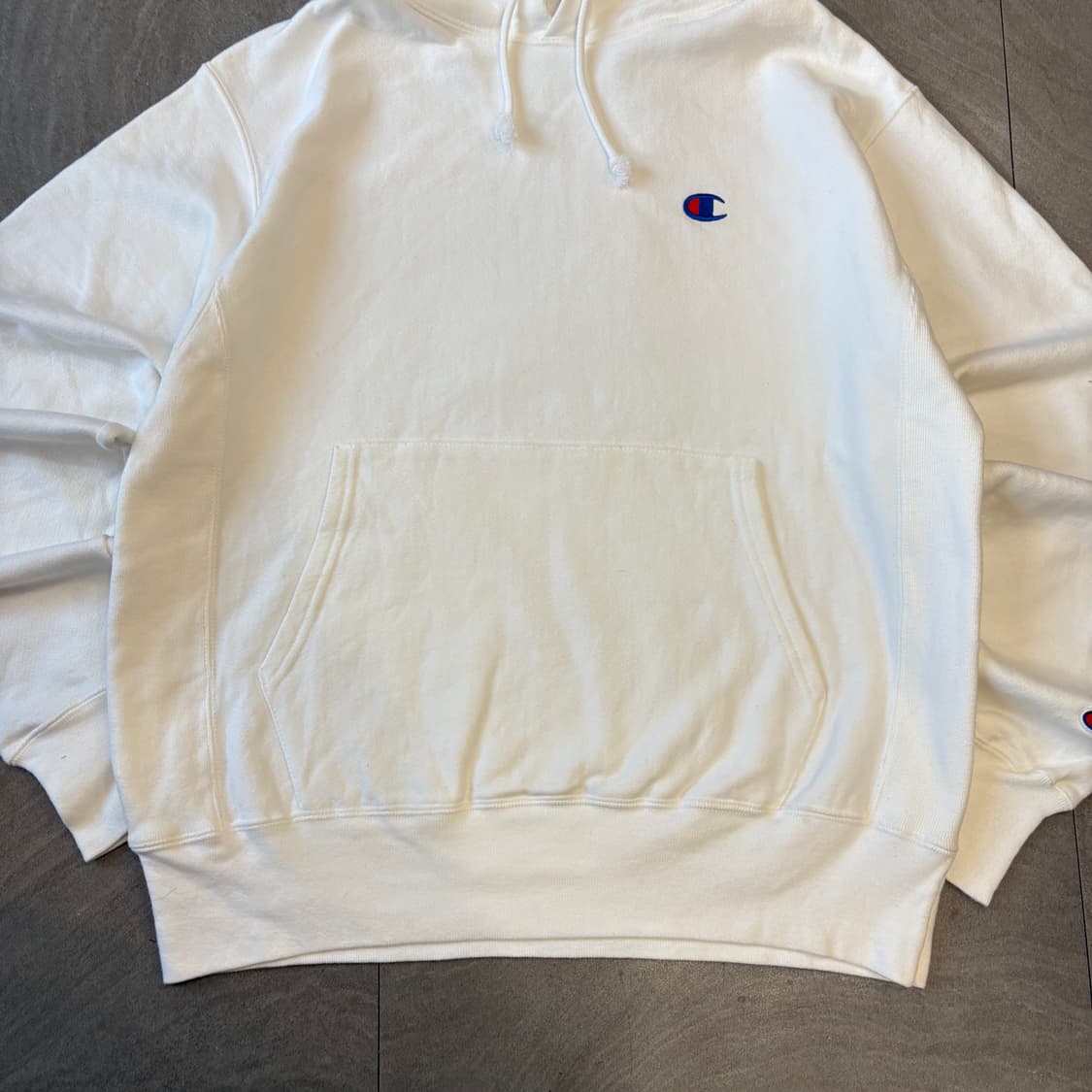 챔피온 정품 리버스위브 화이트 후드티 상품이미지4