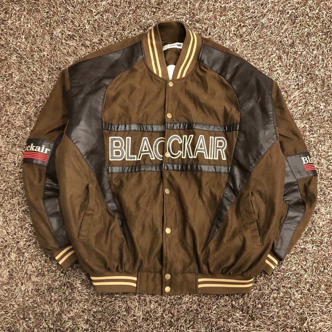 빈티지 Blackair 브라운 바시티 퀄팅 자켓 상품이미지1