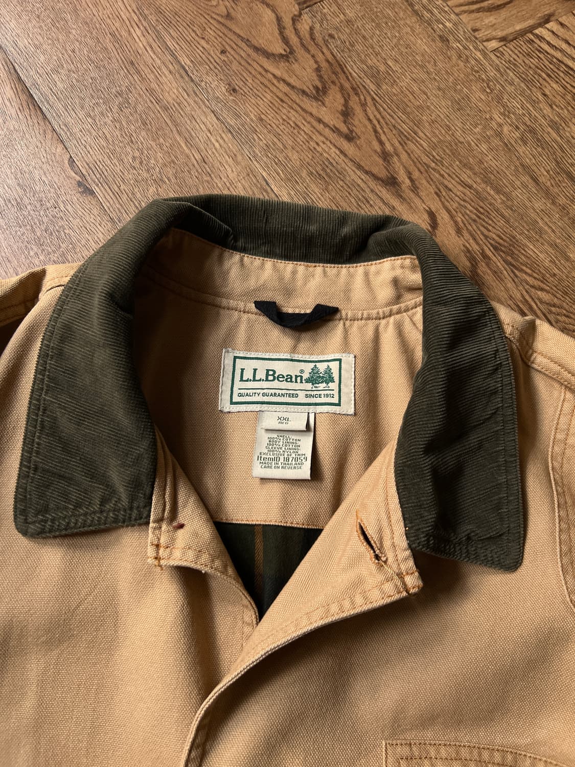 [2XL]엘엘빈 USA 빅사이즈 브라운 캔버스 헌팅 자켓 상품이미지2