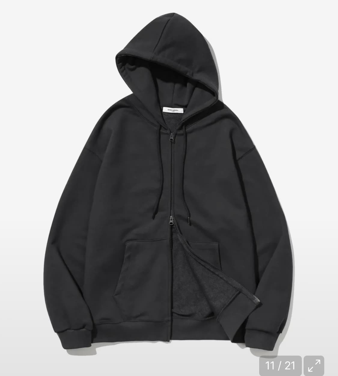 브렌슨 챠콜그레이 후드집업 m 95 상품이미지2