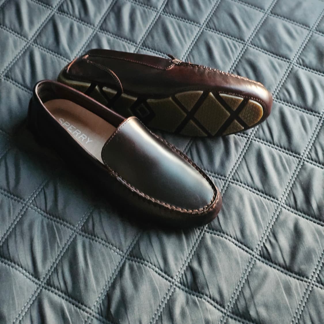 새제품275)스페리 100%레더 로퍼 구두 드라이빙슈즈 다멘포트 브라운 상품이미지5