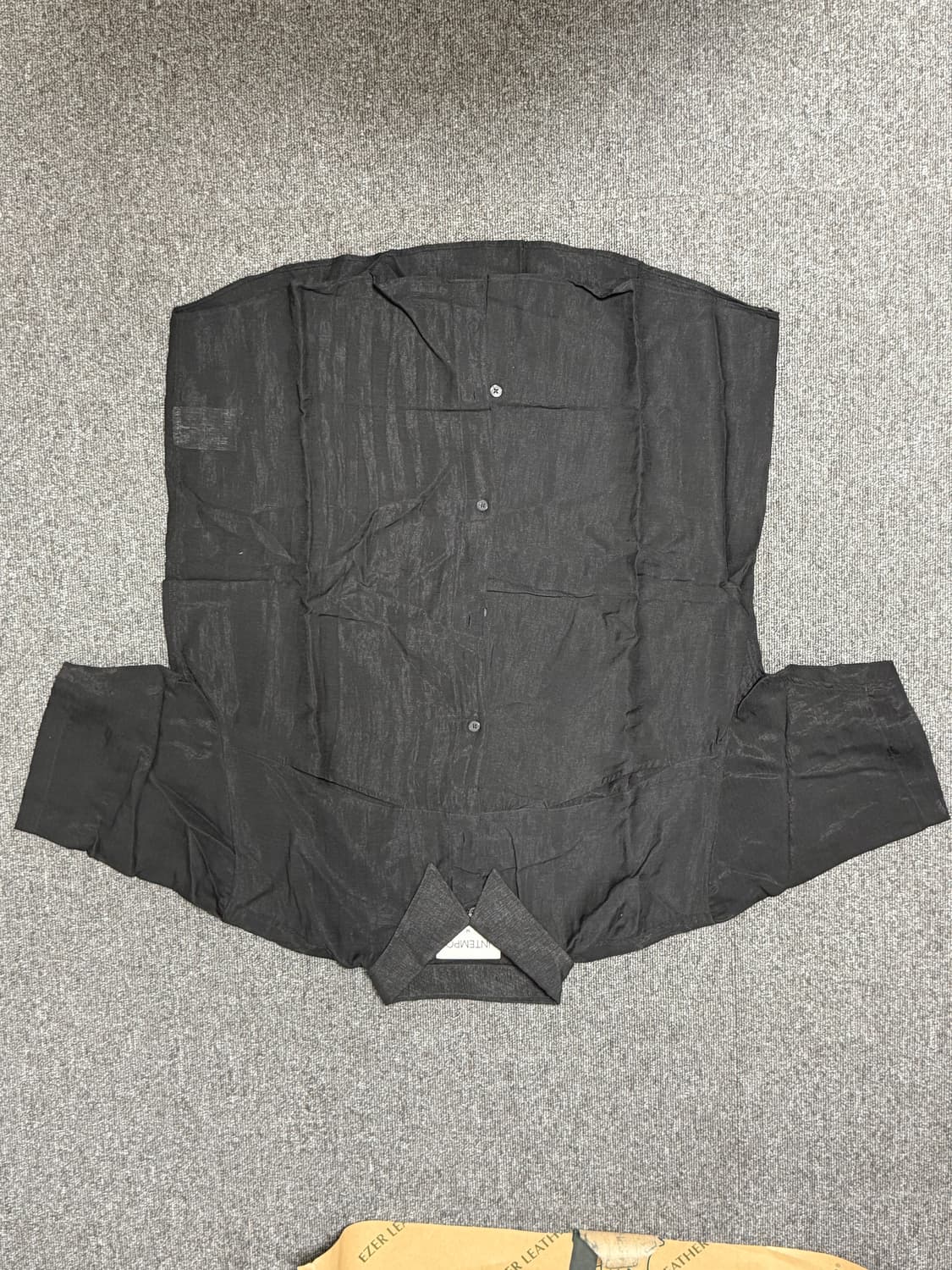 인템포무드 웨이브 포켓 반팔 셔츠 블랙 상품이미지1