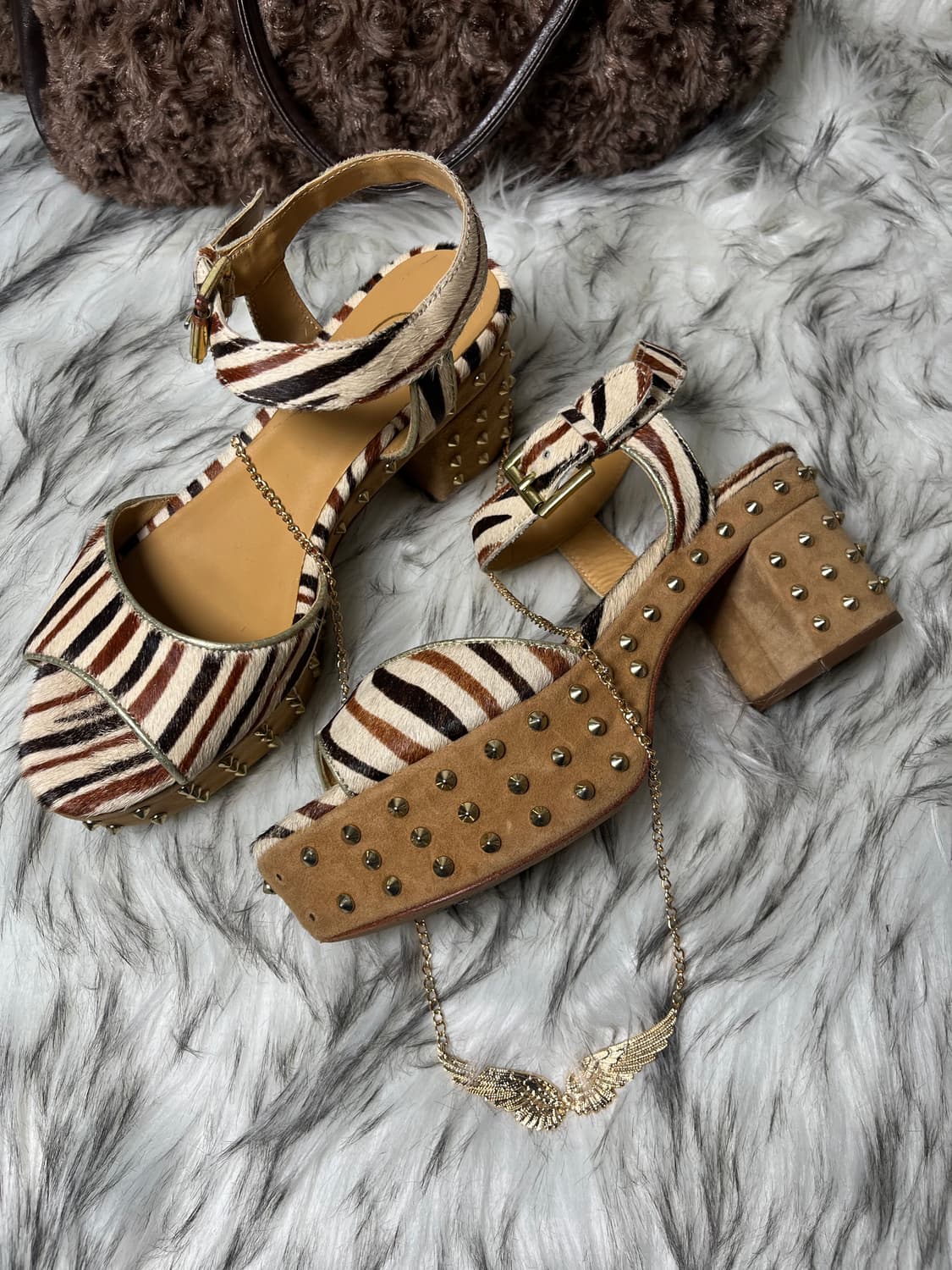 Ash 아쉬 지브라 송치 샌들 플랫폼 스터드 상품이미지2