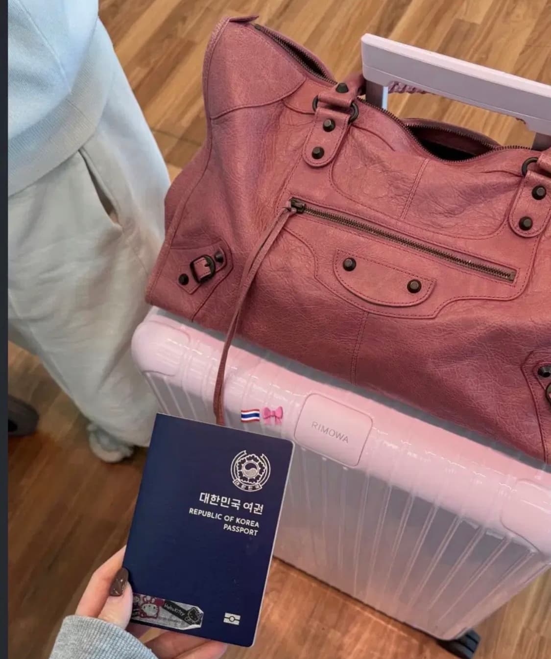 발렌시아가 모터백 라지 핑크 상품이미지2