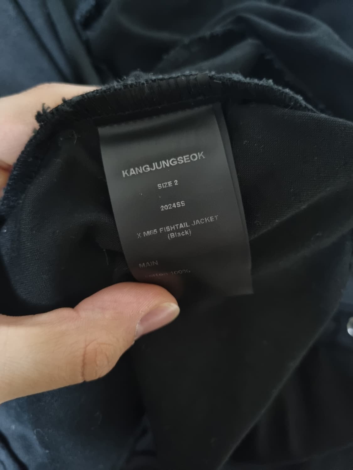 강정석 X M65 FISHTAIL JACKET (BLACK) (2사이즈) 상품이미지3