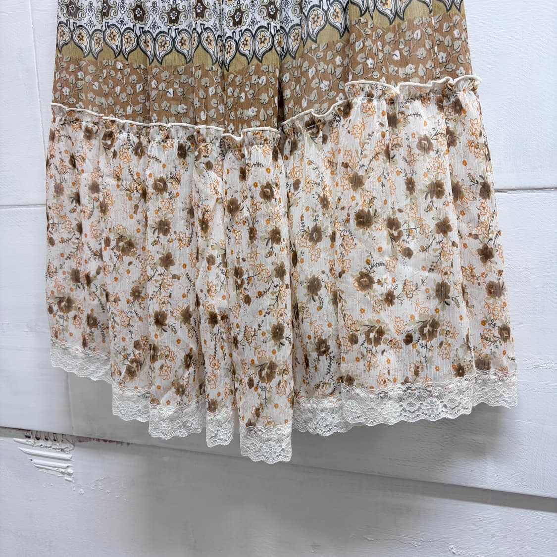 에스닉 히피 패치워크 캉캉 레이스 스커트 JPN 상품이미지3