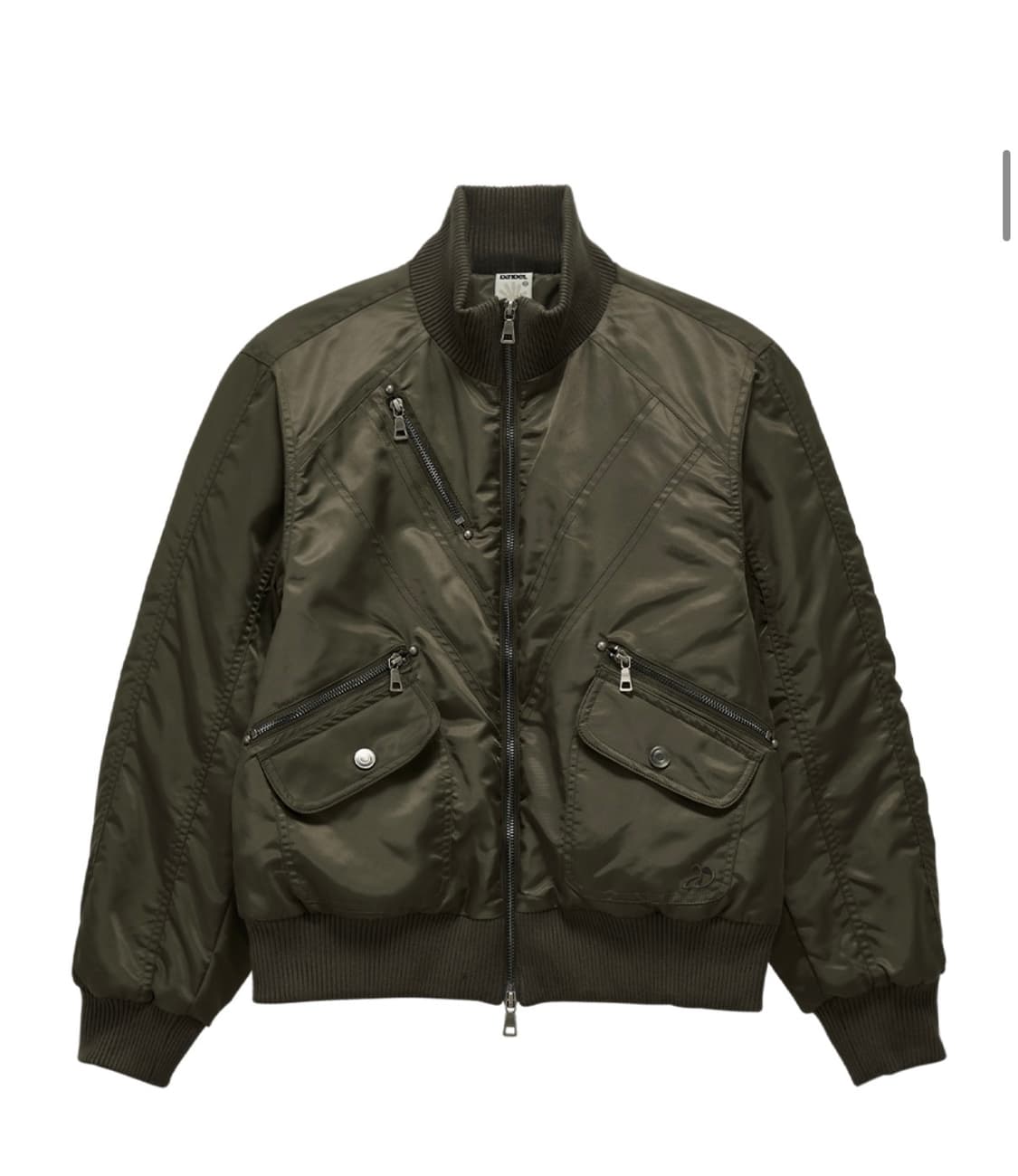 DD cropped studded MA-1 jacket (KHAKI) 상품이미지1