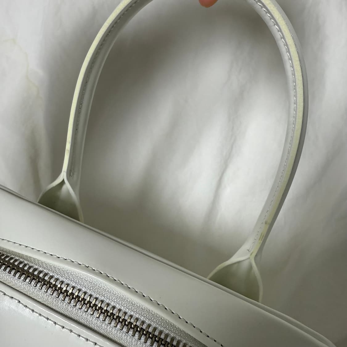 꼼데가르송 아오야마백 라운드 3호 화이트 토트백  상품이미지7