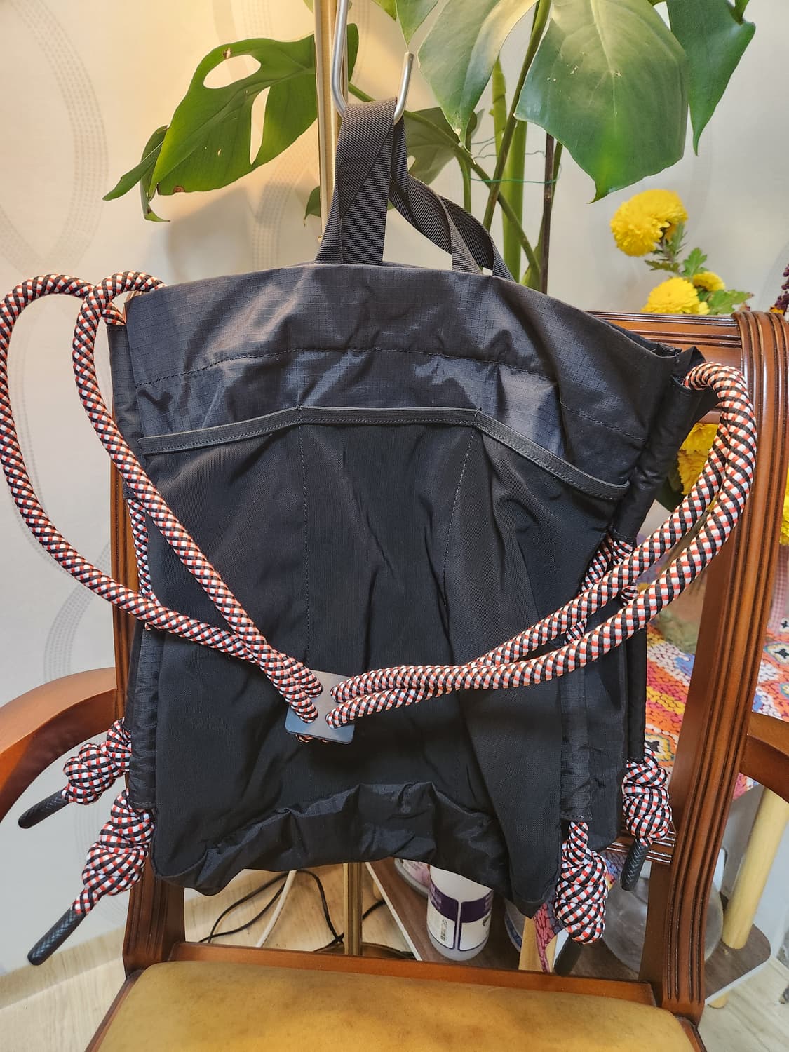 헌터 블랙 로프 숄더백 토트백 상품이미지4