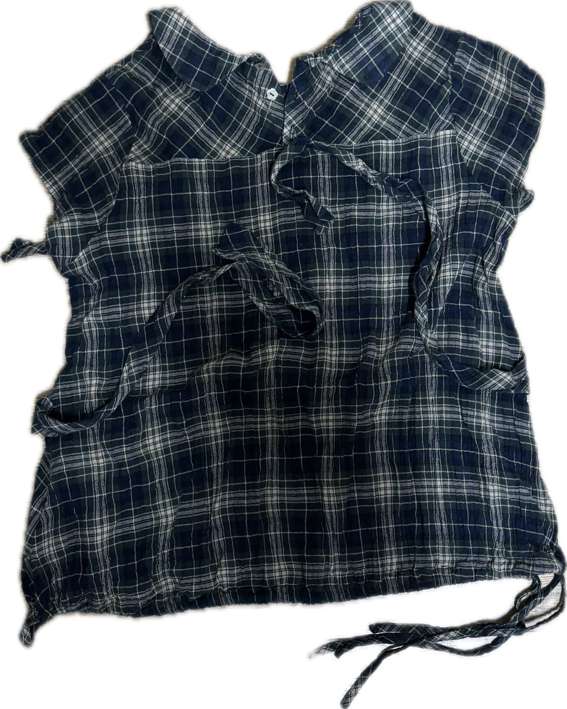 코이세이오 보우 체크 블라우스 상품이미지2