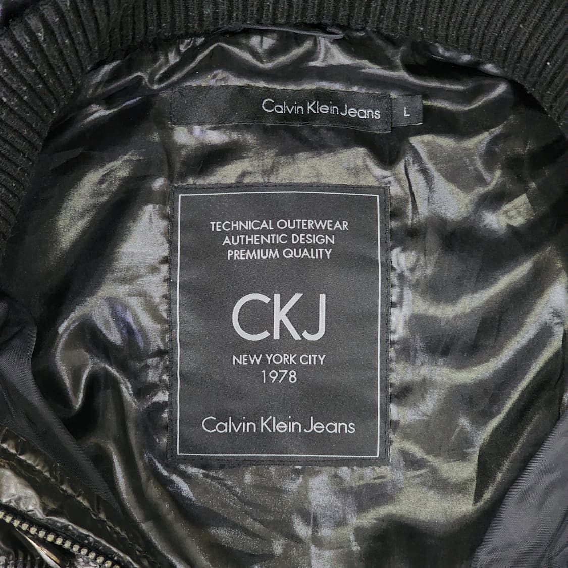 Calvin Klein Jeans CKJ 믹스 패브릭 더플 패딩 자켓 상품이미지4
