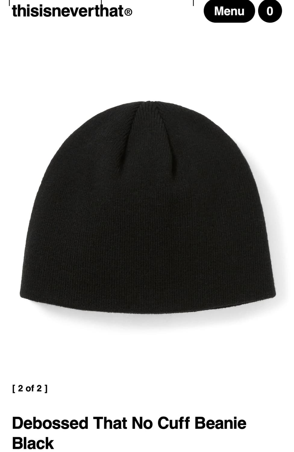 디스이즈네버댓) Debossed THAT No Cuff Beanie 상품이미지2